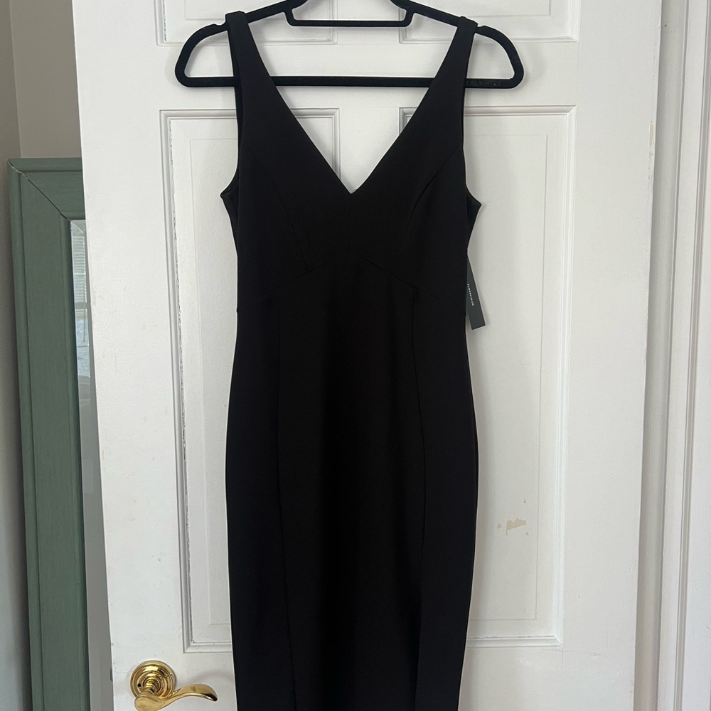 Lulu's Classic Black Midi Dress
